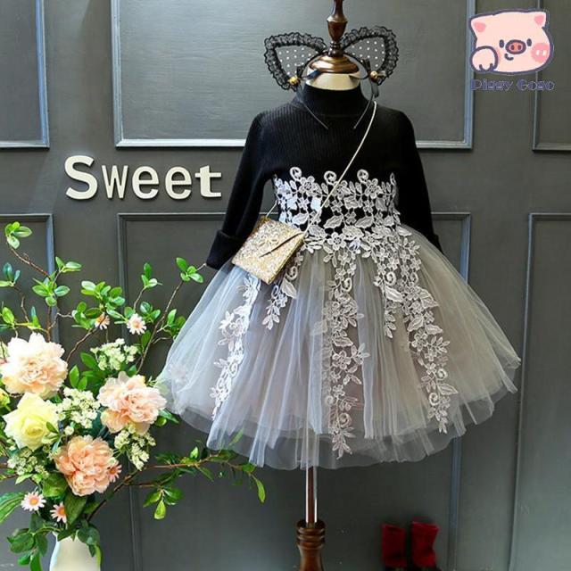 子どもドレス 入学式 キッズワンピース ベビー 赤ちゃん 長袖 チュールスカート 黒ワンピ ピアノ 発表会 韓国子供服 卒園式 ふわふわ 結婚式 七五三 可愛い