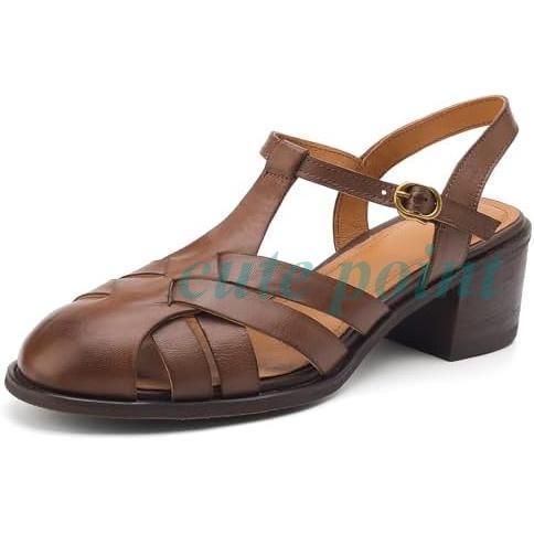 レディース グルカサンダル 羊革 編み込み ビジネスサンダル ストラップサンダル 太ヒール グラディエーターサンダル カメサンダル 夏