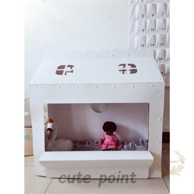 ダンボールオンリーハウス白|段ボール おもちゃ 子供用 キッズ 子供用