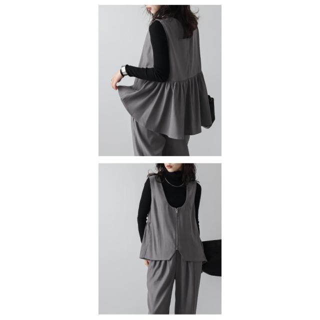 Lajour made in Japan 日本製 セットアップ ベスト ワイドパンツ