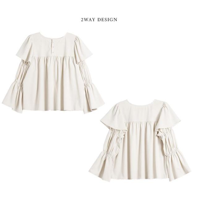 Lajour made in Japan 日本製 ブラウス 前後2way