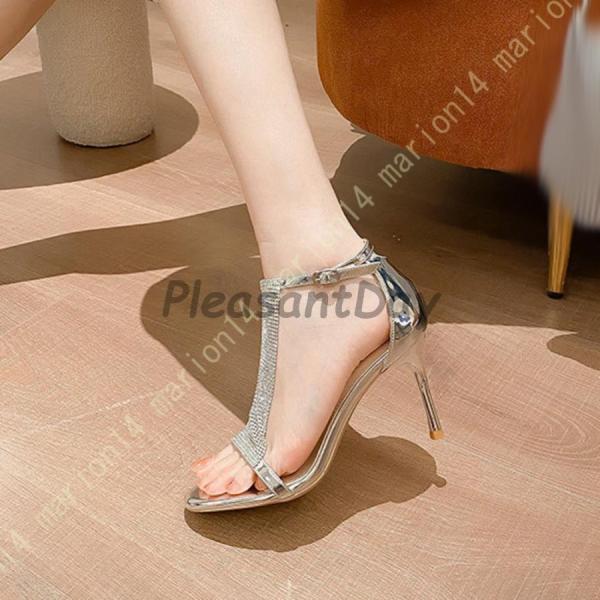 グラディエーター サンダル 美脚 8cmヒール 歩きやすい 大きいサイズ