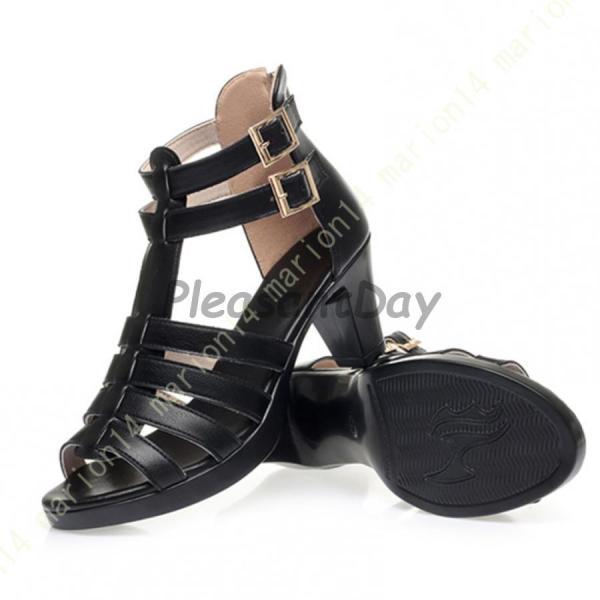 サマーブーツ レディース ストラップブーツサンダル ハイヒール