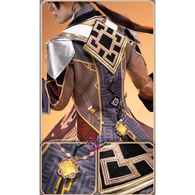 原神 鍾離 コスプレ 衣装 猫屋小舗製 Lサイズ ベースウィッグ付