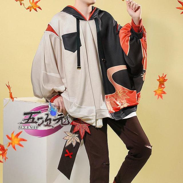 三分妄想　原神　コスプレ　楓原万葉　カズハ　日常服　カジュアルコート　※ウィッグ　追加可