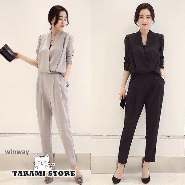 かっこいい パンツドレス 袖あり セットアップ パーティードレス 結婚式 お呼ばれ ドレス 服装 20代 30代 40代 大きいサイズ 長袖 黒 赤