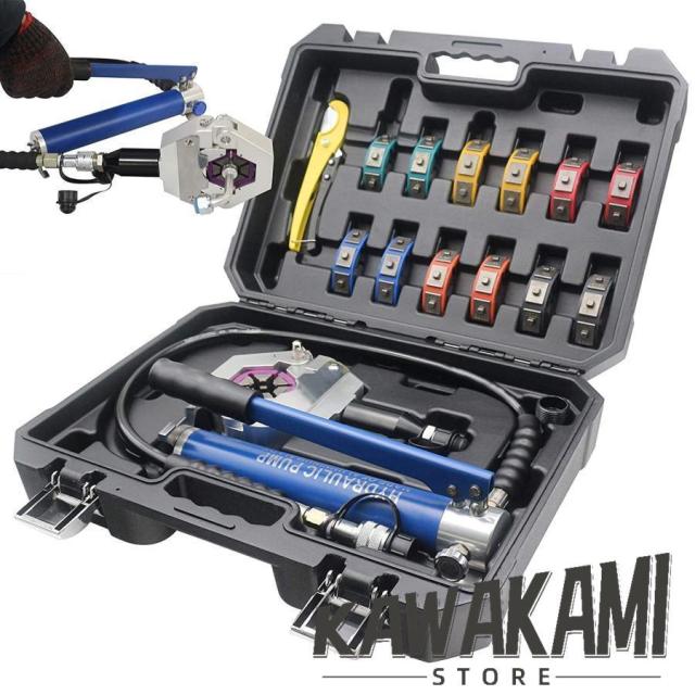 油圧ホースクリンパー、使いやすい機械式ホース圧着工具、手動A/Cホースクリンパーキット自動車用アルミニウム合金車