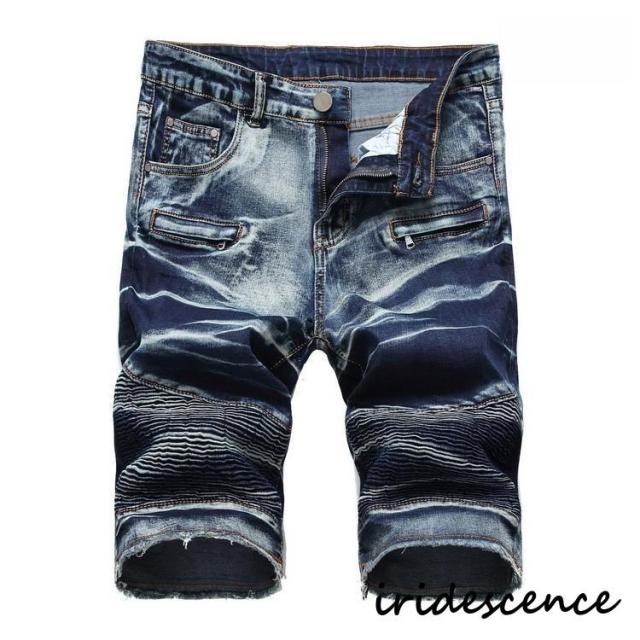 「爆買」 バイカーパンツ ハーフ丈 ジーンズ メンズ デニムパンツ ハーフパンツ ジーパン ハーフデニム ショートパンツ ウォッシュ