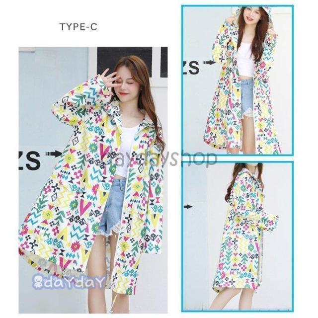 レインコート トレンチ メンズ レディース ダブルジップ ロング 裾にドローコード フードつき 収納袋付き 大きいサイズあり 軽量