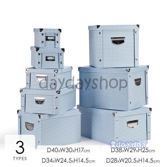 収納ボックス フタ付き おしゃれ 折りたたみ 北欧 ダンボール 大容量 メモリアルボックス オシャレストライプ 無地