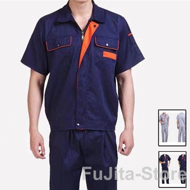 メンズ　作業服 作業着 半袖 上下セット 作業服ワークマン ワークウェア ユニフォームパンツ
