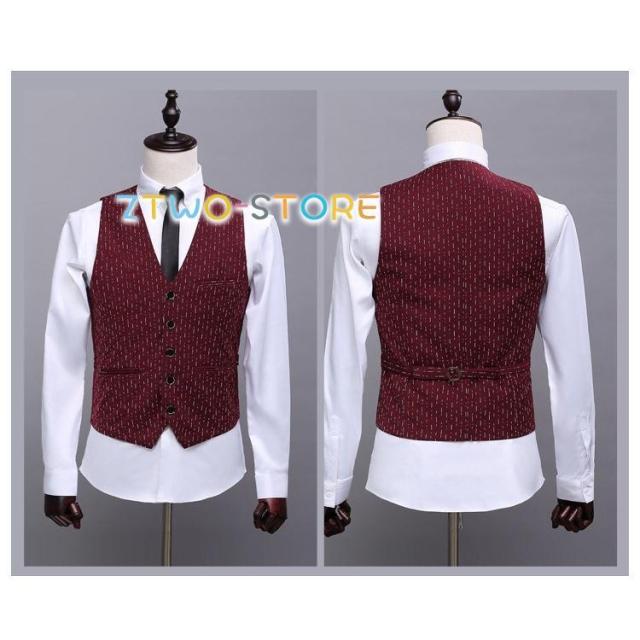 タキシードスーツ 3ピーススーツ メンズスーツ ストライプ ダブル