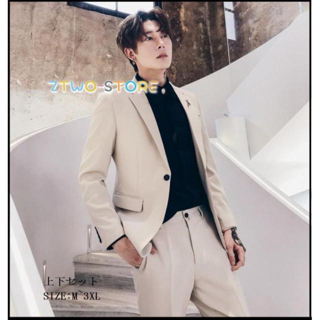 上下セットスーツ 1つボタンスーツ タキシードスーツ メンズスーツ フォーマルスーツ 披露宴 お洒落 結婚式 二次会 成人式 卒業式 就職活 ビジネススーツ 新作