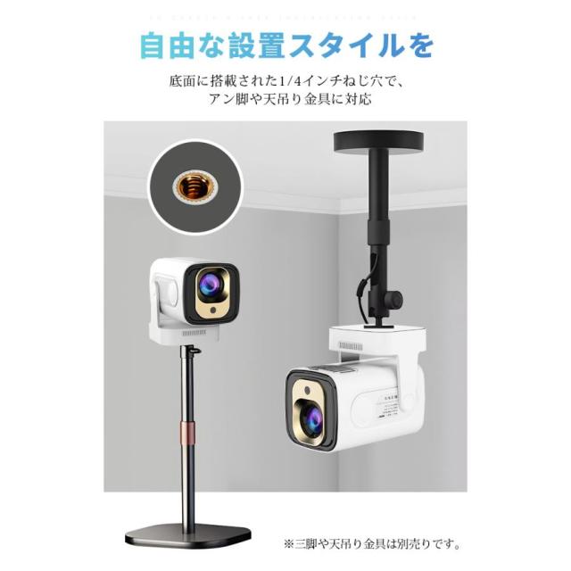 20%OFFで 進化版 プロジェクター 4K 小型 家庭用 18000LM 自動台形補正±45