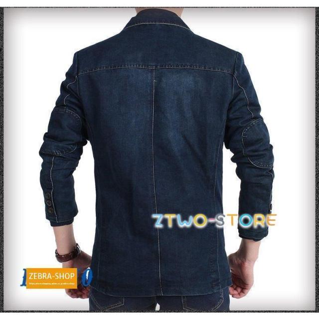 テーラードジャケット デニムジャケット メンズ 無地 スーツ アウター