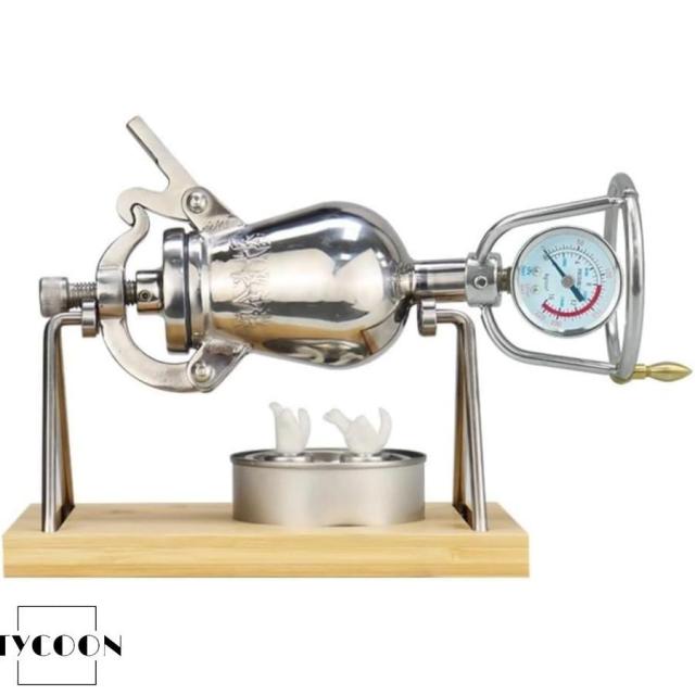 ポン菓子機 ポン菓子機械 304 ステンレス鋼 ミニ中国の伝統的なレトロなポップコーンメーカーの装飾、家族の集まりのパーティーの楽しみのためのポップコーン圧