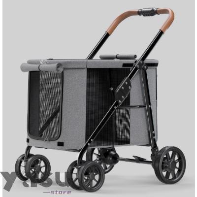 ペットカート 犬用 キャリーカート犬用ベビーカー ペットバギー 折りたたみ式 犬 カート大型犬 多頭中小型犬?猫折りたたみ ペットベビーカー犬のキャリーカート