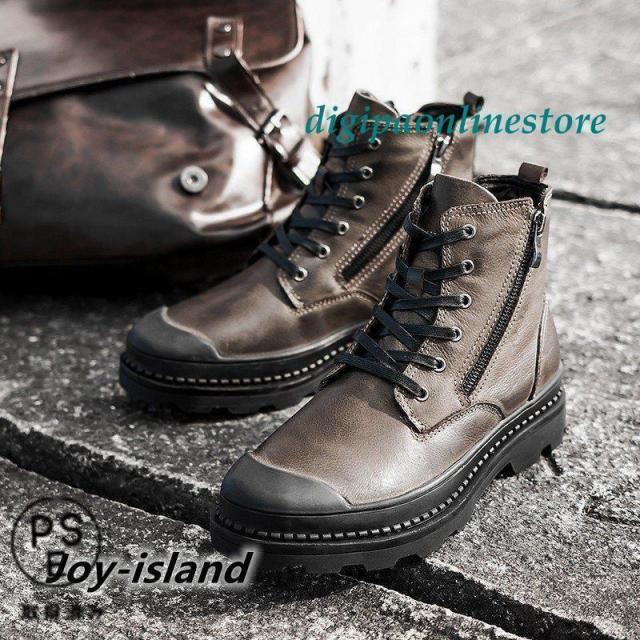 レーシングブーツ 牛革防水 バイク用ブーツ メンズ オートバイ用 四節可能 厚底 通勤通学 ツーリングシューズ バイク用品 シューズ ブーツ 靴 防滑 耐磨