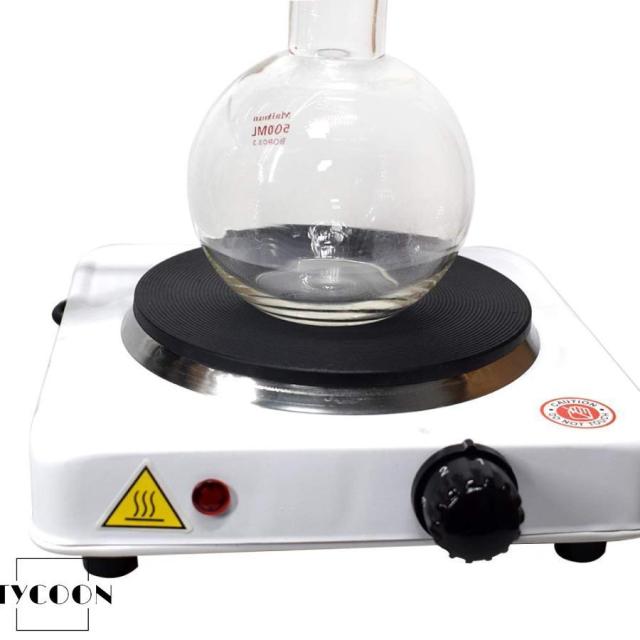 500ML（0.13Gal）ラボエッセンシャルオイル抽出蒸留装置水蒸留器精製器化学ラボガラス器具キットハイドロゾル、アルコール蒸留器、教育機器（ホットストーブ付き