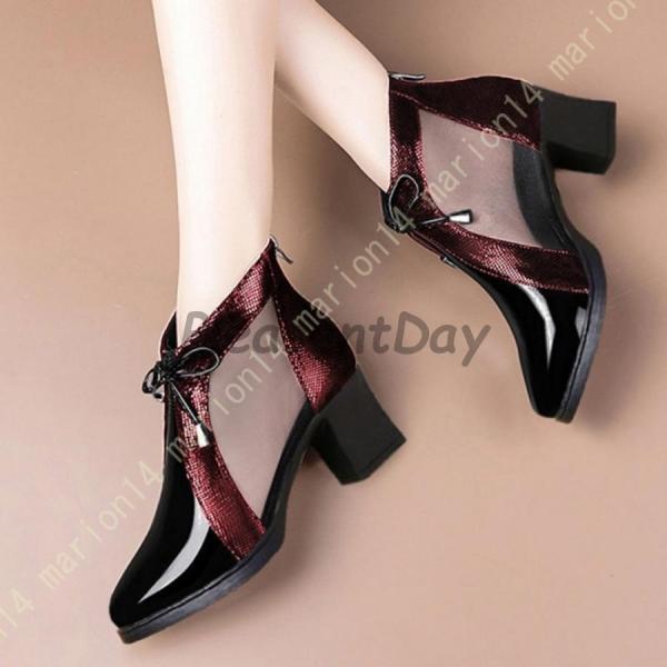 ブーツサンダル 大きいサイズ サンダル レディース チャンキーヒール 6