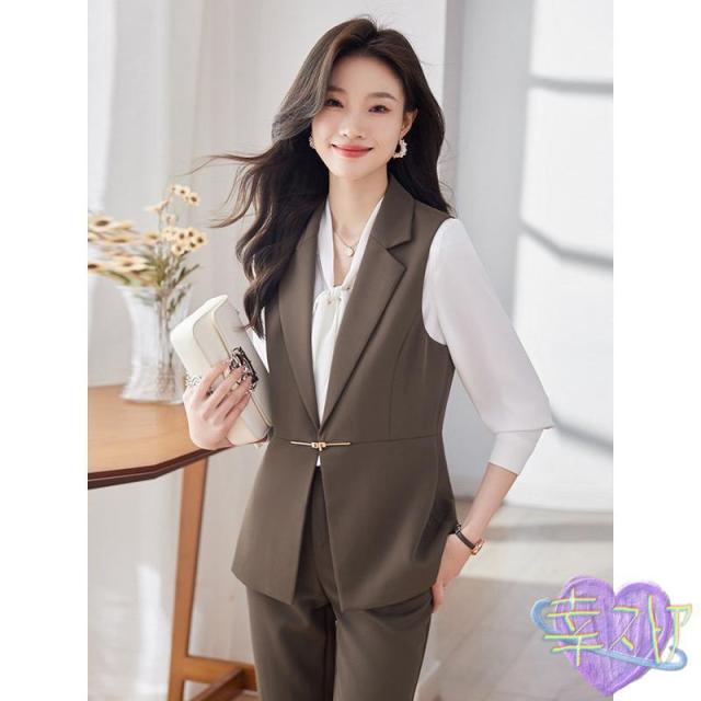 【爆買】パンツスーツ レディース パンツ セットアップ ベスト ロングベスト ロング丈 ジレ パンツ テーパードパンツ