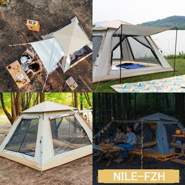 ワンタッチテント テント キャノピーテント UVカット 紫外線防止 日よけシェード付き ファミリー 3~4人用 大型 フルクローズ 簡単 サンシェード 防風 防水 防災
