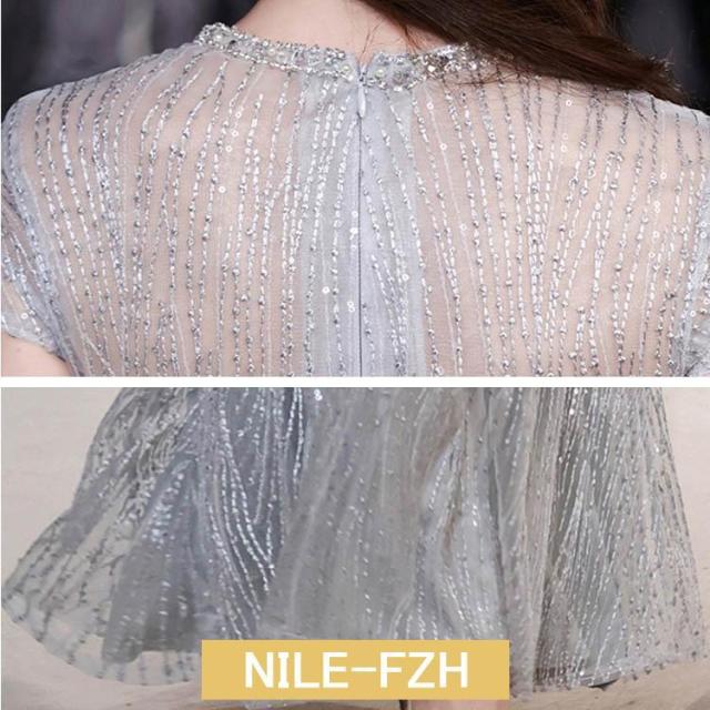 マーメイドドレス グレー ロングドレス イブニングドレス マーメイド