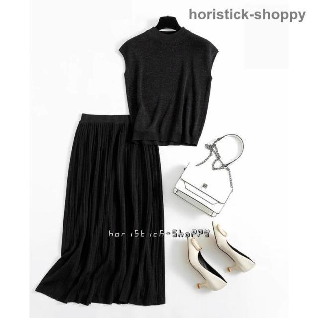 セットアップ レディース サマーニット フレンチスリーブ ニット