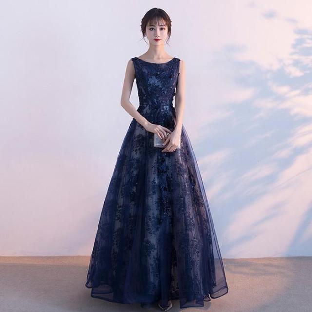 在庫一掃 ロング丈 パーティードレス 結婚式 ウエディングドレス 花柄 袖なし マキシワンピース ワンピース 衣装 大人 上品 お呼ばれ 二次会 演奏会