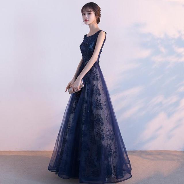 在庫一掃 ロング丈 パーティードレス 結婚式 ウエディングドレス 花柄 袖なし マキシワンピース ワンピース 衣装 大人 上品 お呼ばれ 二次会 演奏会