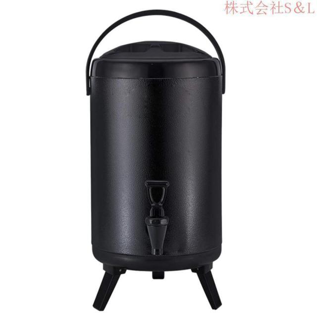ステンレス キーパー バケット 大容量 10L 魔法瓶 ポータブルクーラー 水飲料コーヒーミルクジュースの家族の集まりに使用 (保温・保冷 ウォータージャグ)