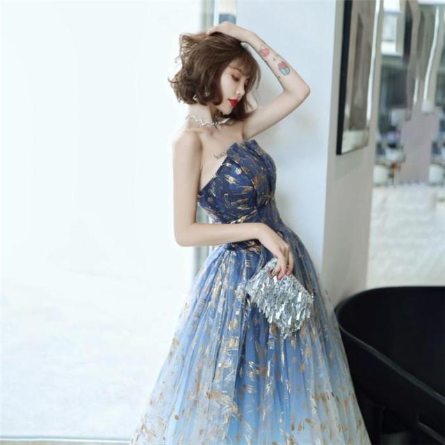 イブニングドレス 花嫁ドレス カラードレス ロングドレス 発表会 演奏会 ワンピース レディース パーティードレス 二次会 お呼ばれ Aライン キレイめ マキシ丈