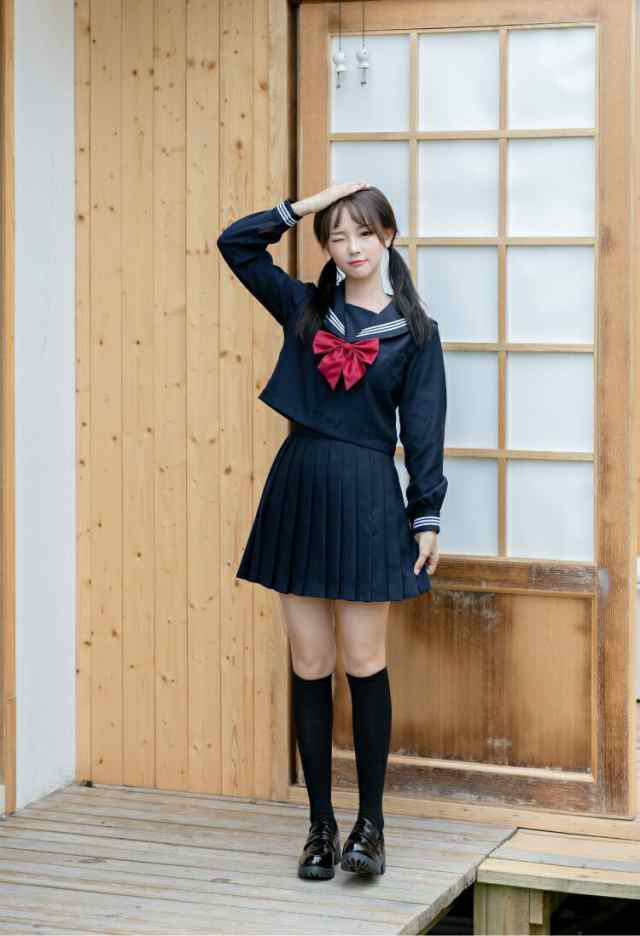 コスプレセーラー服 学生服 衣装 仮装 制服 コスチューム ネイビー