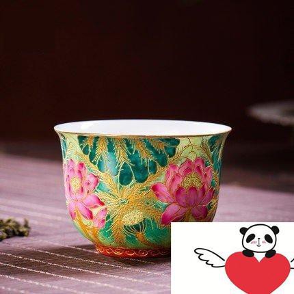 景徳鎮茶器 陶磁器 主人杯 単杯 蓮花茶碗 陶磁器 工夫茶器 小茶碗