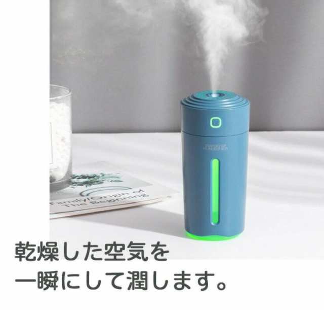 加湿器 卓上 オフィス 卓上加湿器 コンパクト ミニ 7色LEDランプ 長