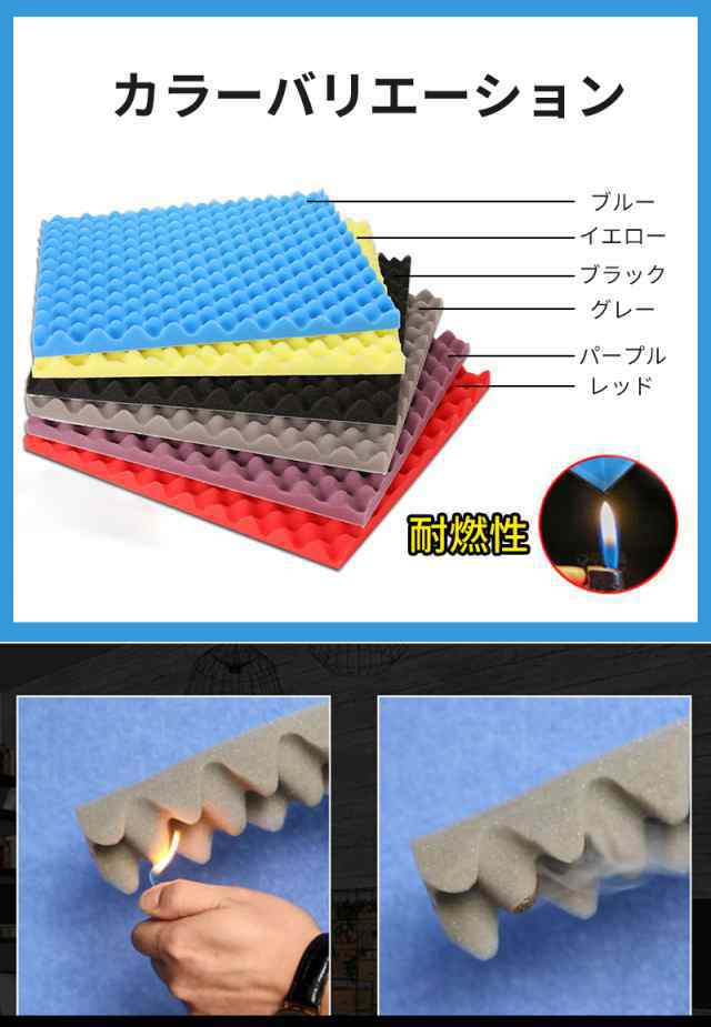 防音シート 10枚吸音材 50x50x5cm 防音材 難燃性 貼り付け DIY 壁 ウレタンフォーム 防音 壁 遮音材 部屋用 吸音 スポンジ 吸音 パネルの通販はau PAY マーケット - TREXPURE | au PAY マーケット－通販サイト