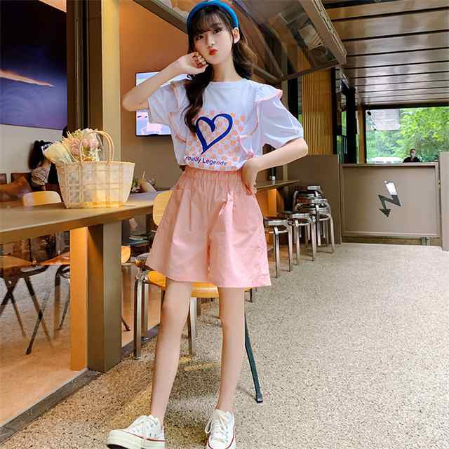 子供服 女の子 セットアップ 夏服 半袖ｔシャツ パンツ 上下2点セット