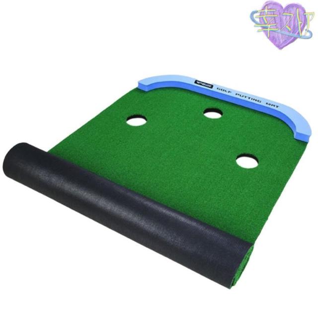 ゴルフ パターマット 3m ゴルフ練習器具 パター パター練習器具 練習 マット アプローチ 室内 自宅 室外 パッティング パット 大型 ライン カップ_8