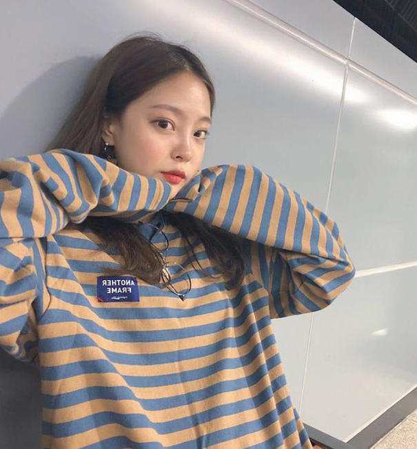 韓国 ファッション レディース トップス ロングTシャツ ロンT ボーダー