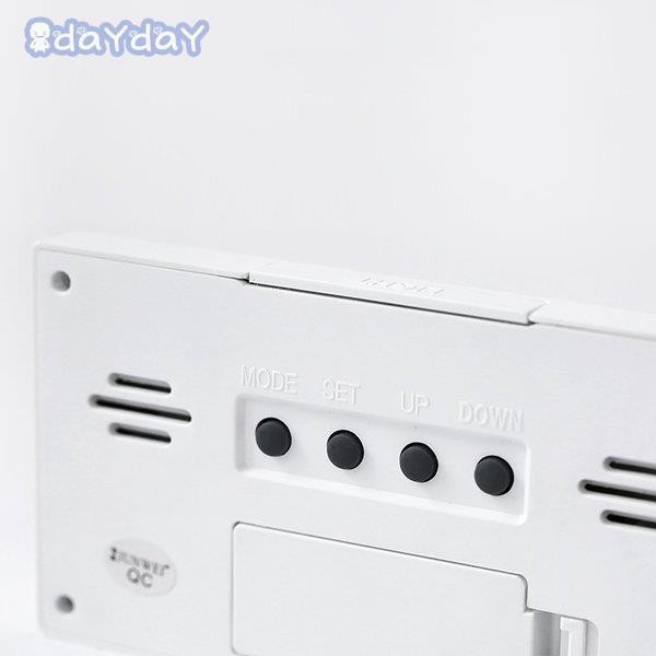 目覚まし時計 デジタル バックライト付き クロック 見やすい シンプル カレンダー付き 天気予報 アラーム 卓上 大音量 乾電池 かわいいの通販は