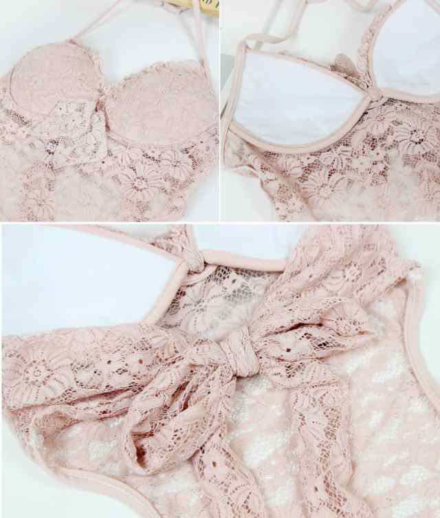 ワンピース水着モノキニ総レースセクシーパレオ3点セット