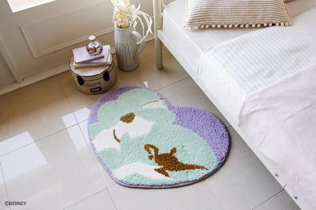 DISNEY ディズニー マット 洗える 玄関マット DMT-4103 約55×75cm 変形 プリンセス ハートマット ジャスミン (S) ハート型 ラグ 防ダニ 滑り止め 日本製 母の日_2