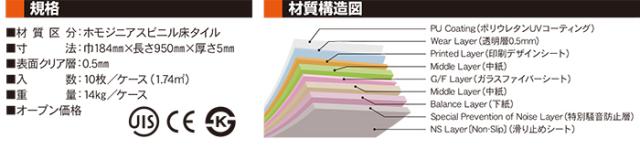 置くだけ かんたん フローリングタイル デコセルフ (R) 約18.4×95cm 10枚入り 接着剤不要 木目 置き敷き ウッド調 引っ越し 新生活_3