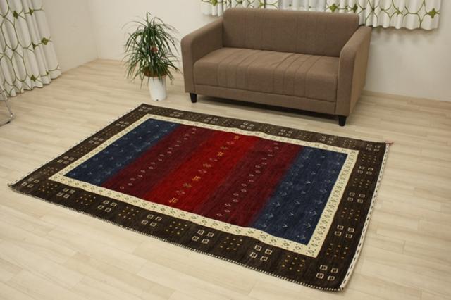 新品☆インドギャベ 玄関マット アクセントラグ 60×90cm ロリバフ