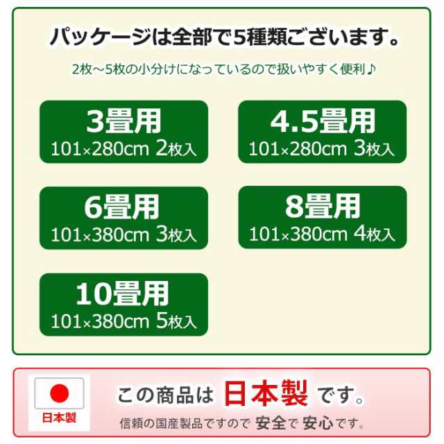 防ダニシート 6畳 日本製 ラグ カーペット 下に敷くだけ 抗菌 健康敷紙 (O) 6畳用 101×380cm 3枚入り ダニ忌避 ダニ対策 ダニ防止  アトの通販はau PAY マーケット - インテリアショップゆうあい☆即納ラグ専門店