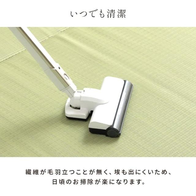 五木 四方 (I) 洗える ござ 日本製 国産 カーペット 丈夫 除菌スプレー対応 敷詰 ラグ 敷物 ペット 無地 江戸間8畳（約348×352cm）_7