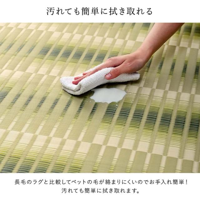 日和 (I) 洗える ござ 日本製 国産 カーペット 丈夫 除菌スプレー対応 敷詰 ラグ 敷物 アウトドア レジャー ペット 本間8畳（約382×382cm）_3