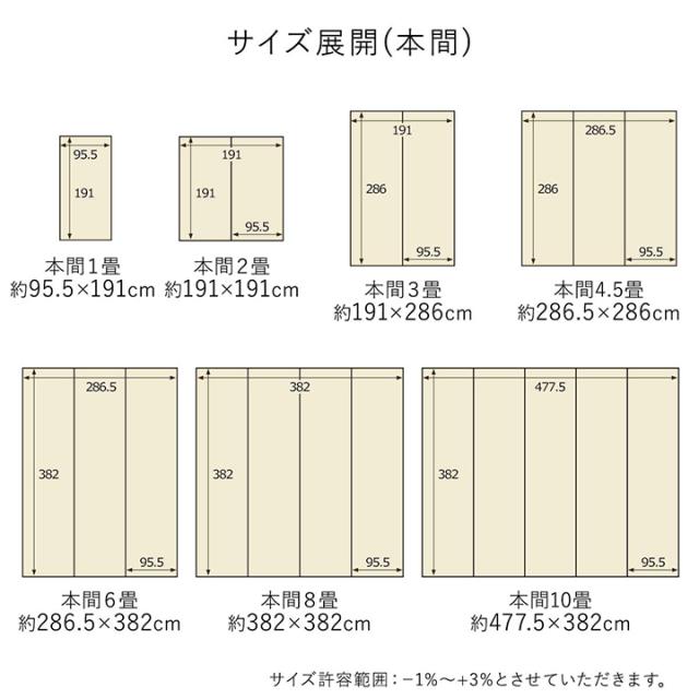 日和 (I) 洗える ござ 日本製 国産 カーペット 丈夫 除菌スプレー対応 敷詰 ラグ 敷物 アウトドア レジャー ペット 本間8畳（約382×382cm）_12