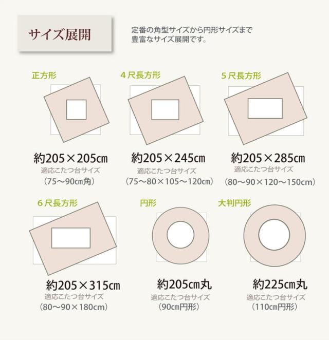 先染めデニム 掛け (I) こたつ布団 正方形 掛け単品 デニム 『先染めデニムIT』 約205×205cm（厚掛けタイプ）_5