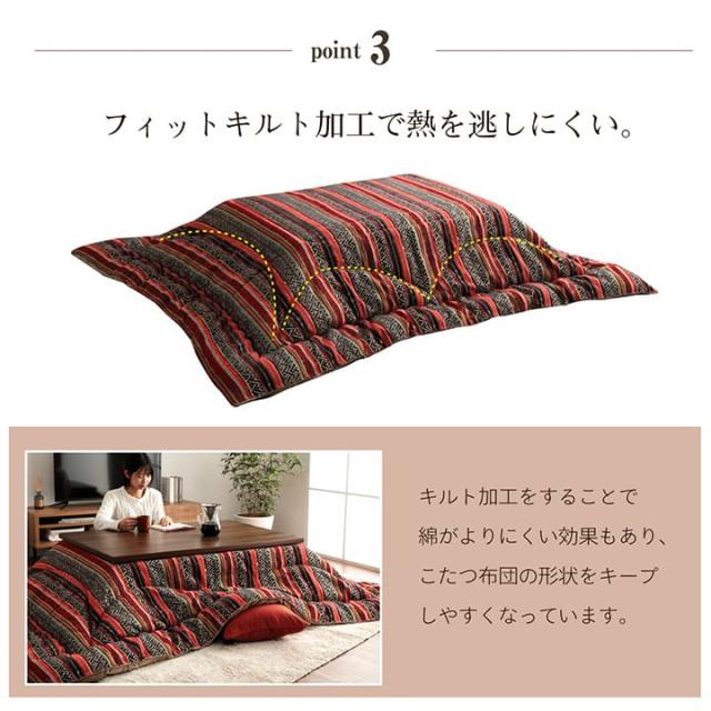 テレサ (I) こたつ布団 正方形 日本製 シェニール カラフル エスニック 約200×200cm イエロー_10